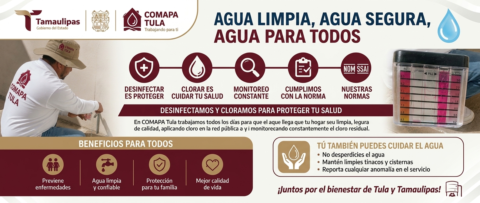 Agua limpia COMAPA Tula